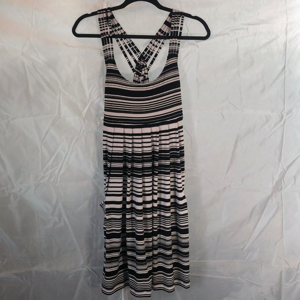 Calvin Klein Black & White Striped Dress